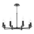 Tyler 8 Light Armed Pendant Matt Black Fitting Only TYL0822