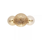 Wagon Wheel 6 Light Wall Or Flush Ceiling Light In Bronze Finish With Amber Glass 88210-6BZ