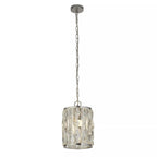 Bijou Single Ceiling Pendant Light In Chrome Finish With Crystal Glass 6581-1CC