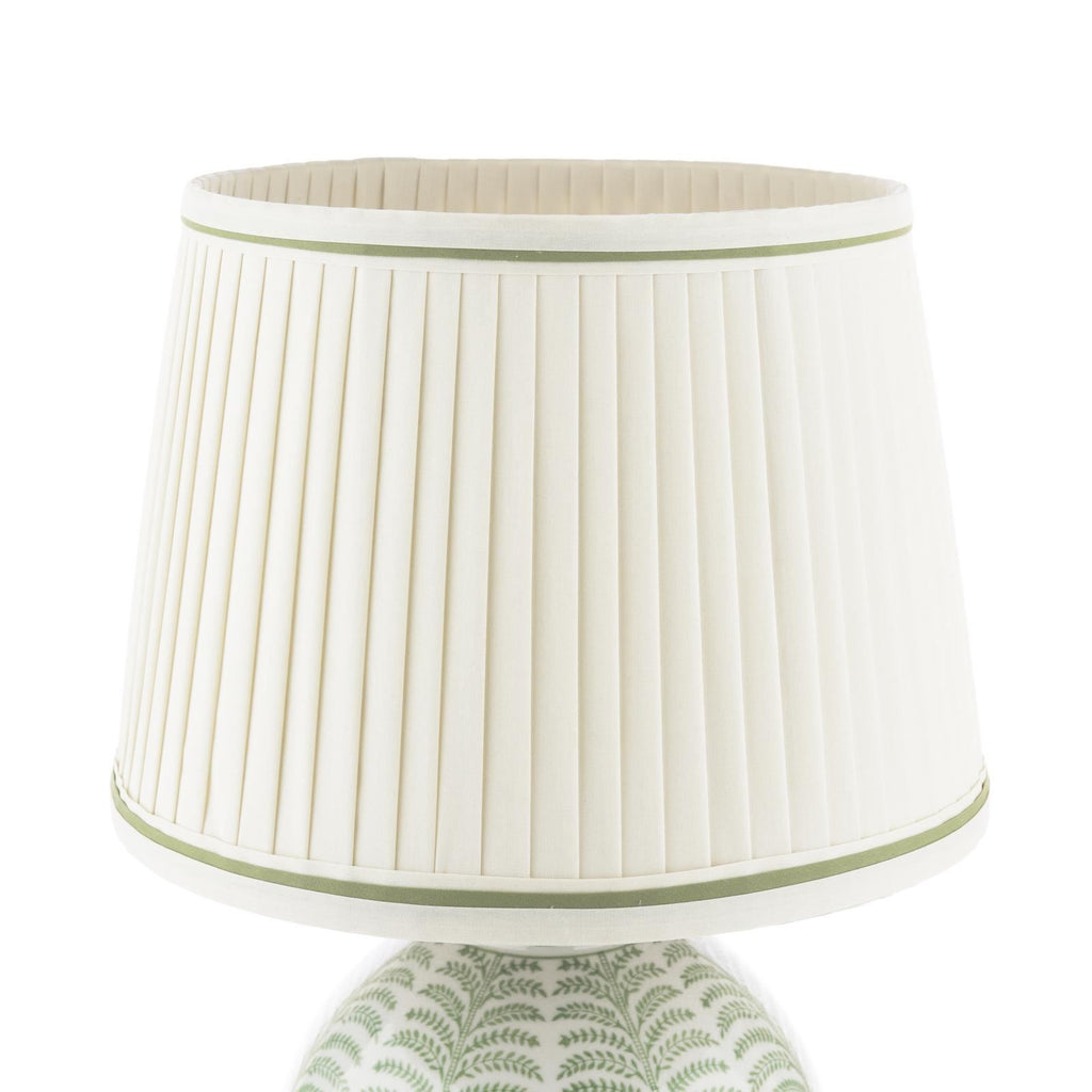 Laura Ashley Stannard Table Lamp Green Ceramic and Polished Chrome With Shade LA3756701-Q