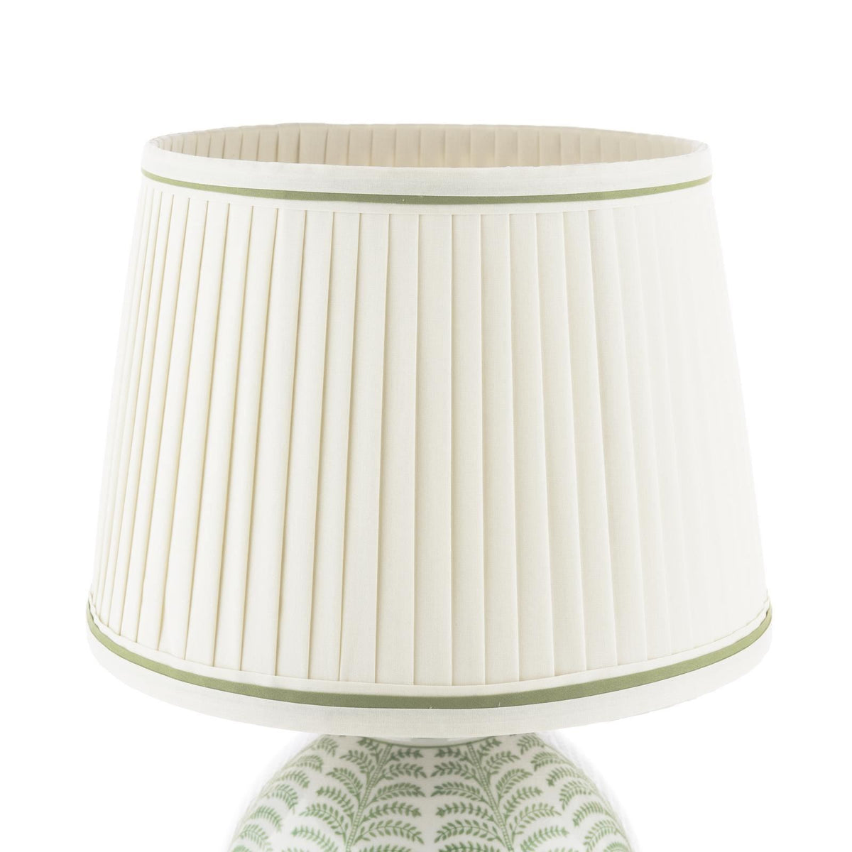 Laura Ashley Stannard Table Lamp Green Ceramic and Polished Chrome With Shade LA3756701-Q