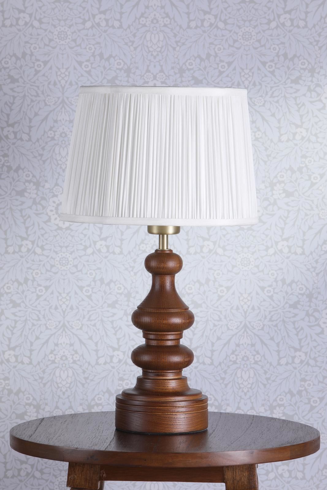 Laura Ashley Millbrook Table Lamp Dark Wood and Industrial Brass Base Only LA3756660-Q