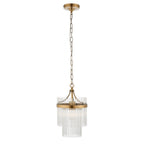 Marietta Single Ceiling Pendant Light In Antique Brass With Clear Glass 112572