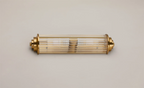 Pillar 2 Light Bathroom Wall Light In Gold And Clear Glass Rods IP44 G9