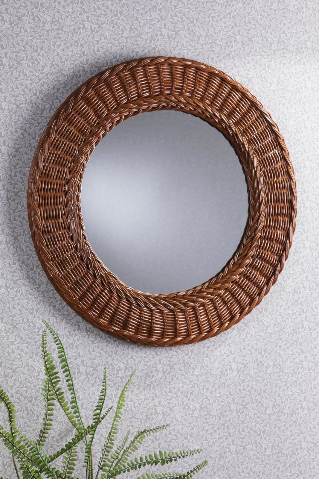 Laura Ashley Cait Mirror Natural Rattan 60cm LA3756691-Q