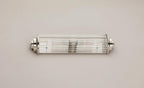 Pillar 2 Light Bathroom Wall Light In Polished Nickel And Clear Glass Rods IP44 G9