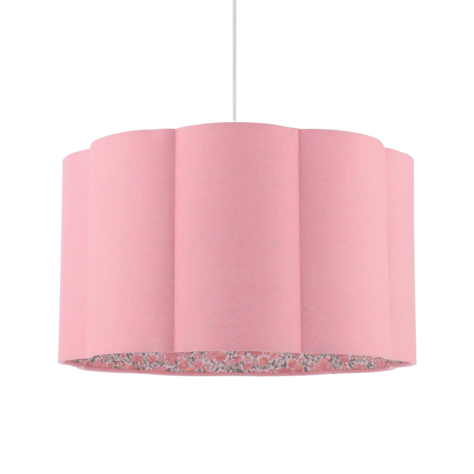 Laura Ashley Loveston Pink Cotton Scalloped Shade 38cm LA3756680-Q