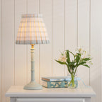 Farnworth Table Lamp In Matt Green With Green Cotton Shade LA3756427-Q