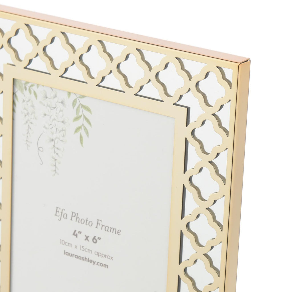 Laura Ashley Efa Photo Frame Polished Gold and Mirror 4" x 6" LA3756696-Q