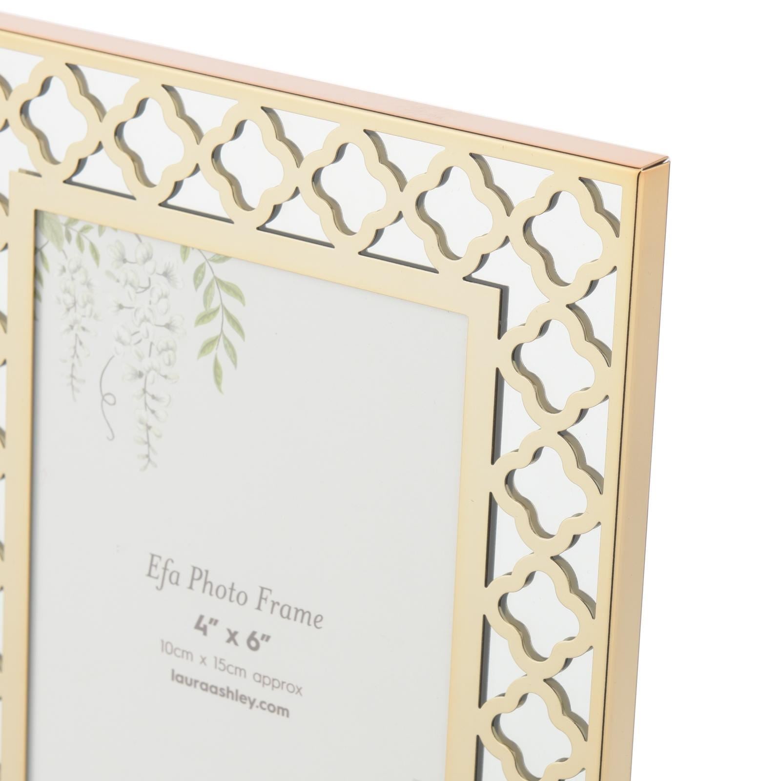Laura Ashley Efa Photo Frame Polished Gold and Mirror 4" x 6" LA3756696-Q