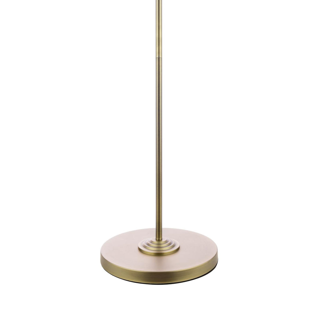 Laura Ashley Sorrento 3 Light Floor Lamp Matt Antique Brass With Natural Shade LA3756755-Q