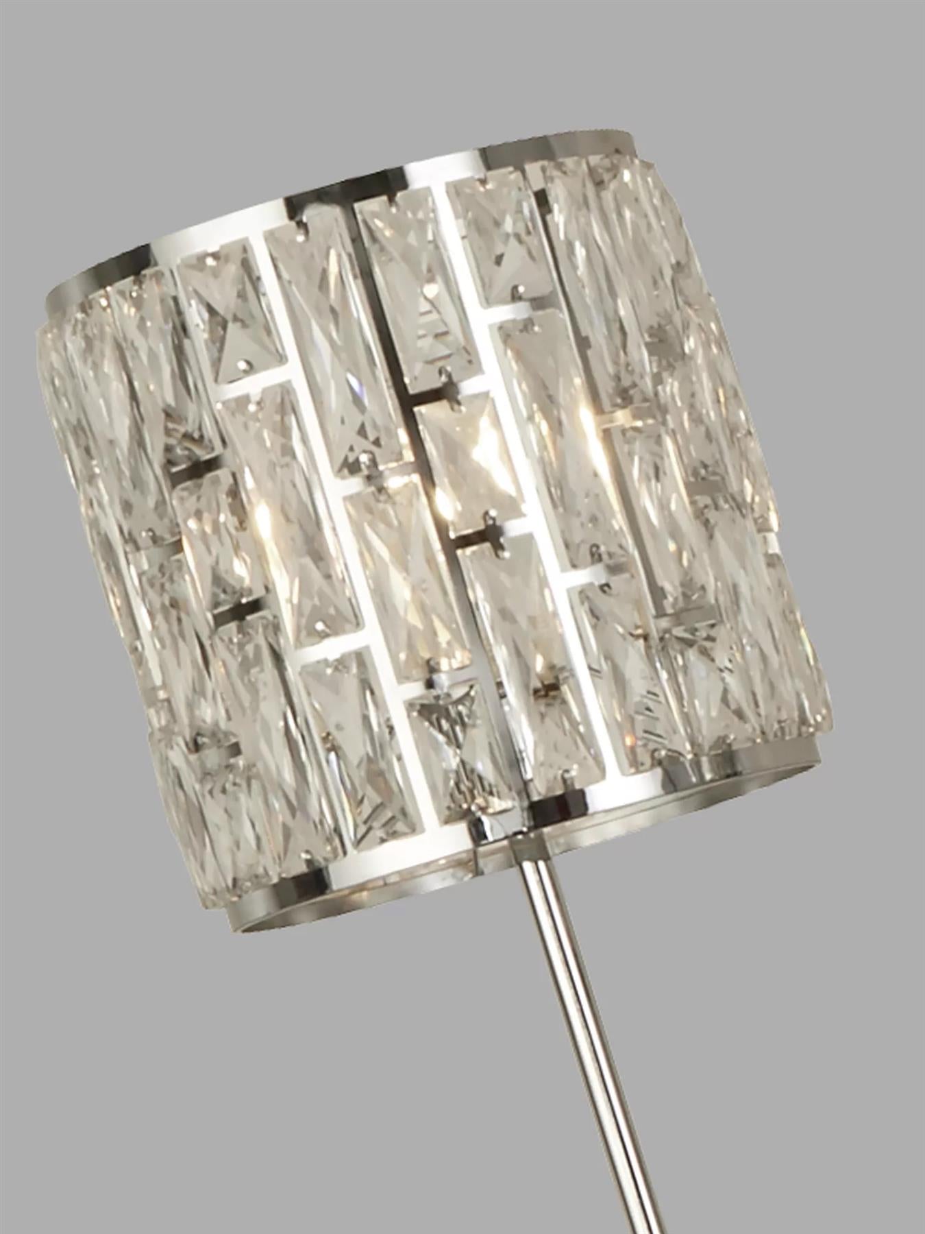 Bijou Floor Lamp In Chrome Finish With Crystal Glass 6589CC