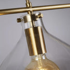 Margarita 3 Light Bar Ceiling Pendant Light In Brass Finish With Clear Glass Shades 31031-3PB