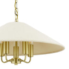Laura Ashley Harland 5 Light Pendant Matt Antique Brass With Shade LA3756723-Q