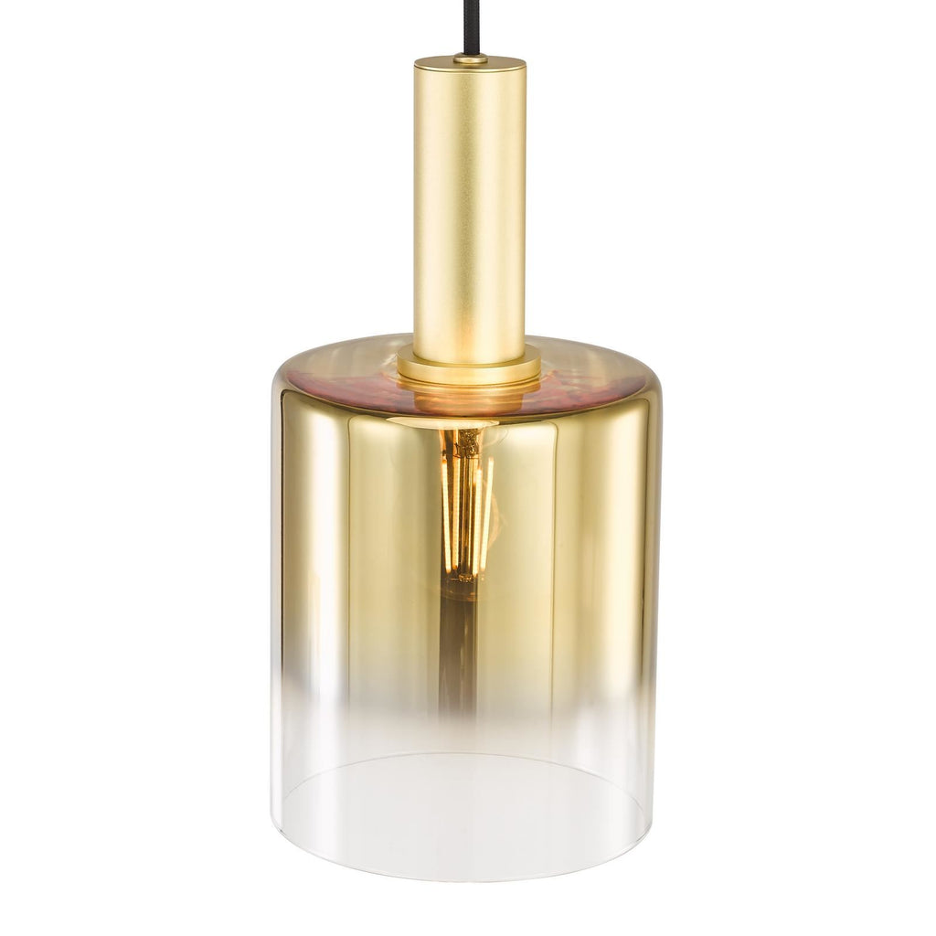 Savannah Pendant Satin Gold and Gold Ombre Glass SAV8635