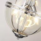 Coronet 3 Light Ceiling Pendant Light In Chrome Finish With Glass Shade 44213-3CC
