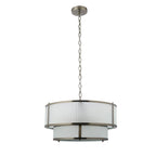 Ridgeton 5 Light Tiered Ceiligng Pendnat In Antique Brass With Frosted Glass 119459