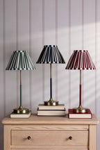Laura Ashley Denwick Table Lamp Matt Antique Brass and Satin Red With Shade LA3756675-Q