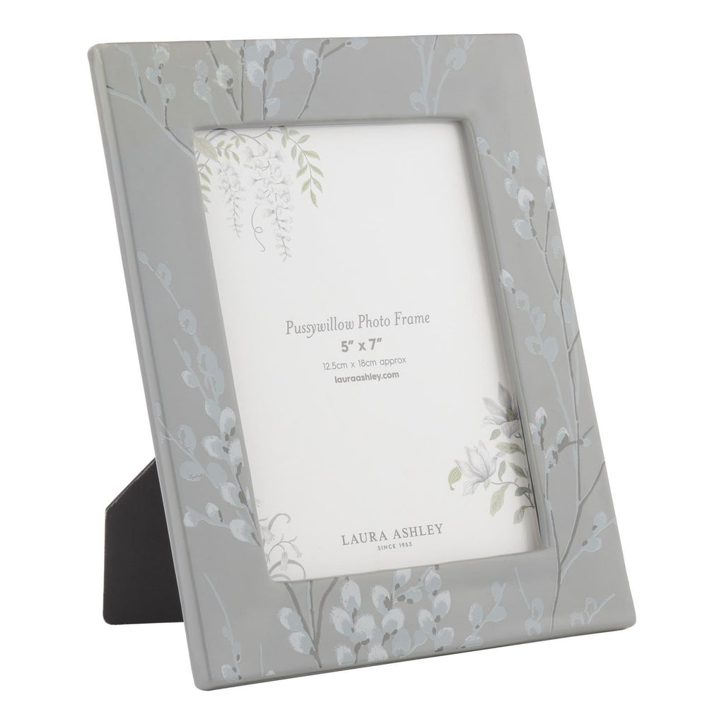 Laura Ashley Pussywillow Photo Frame Grey Ceramic 5" x 7" LA3756695-Q