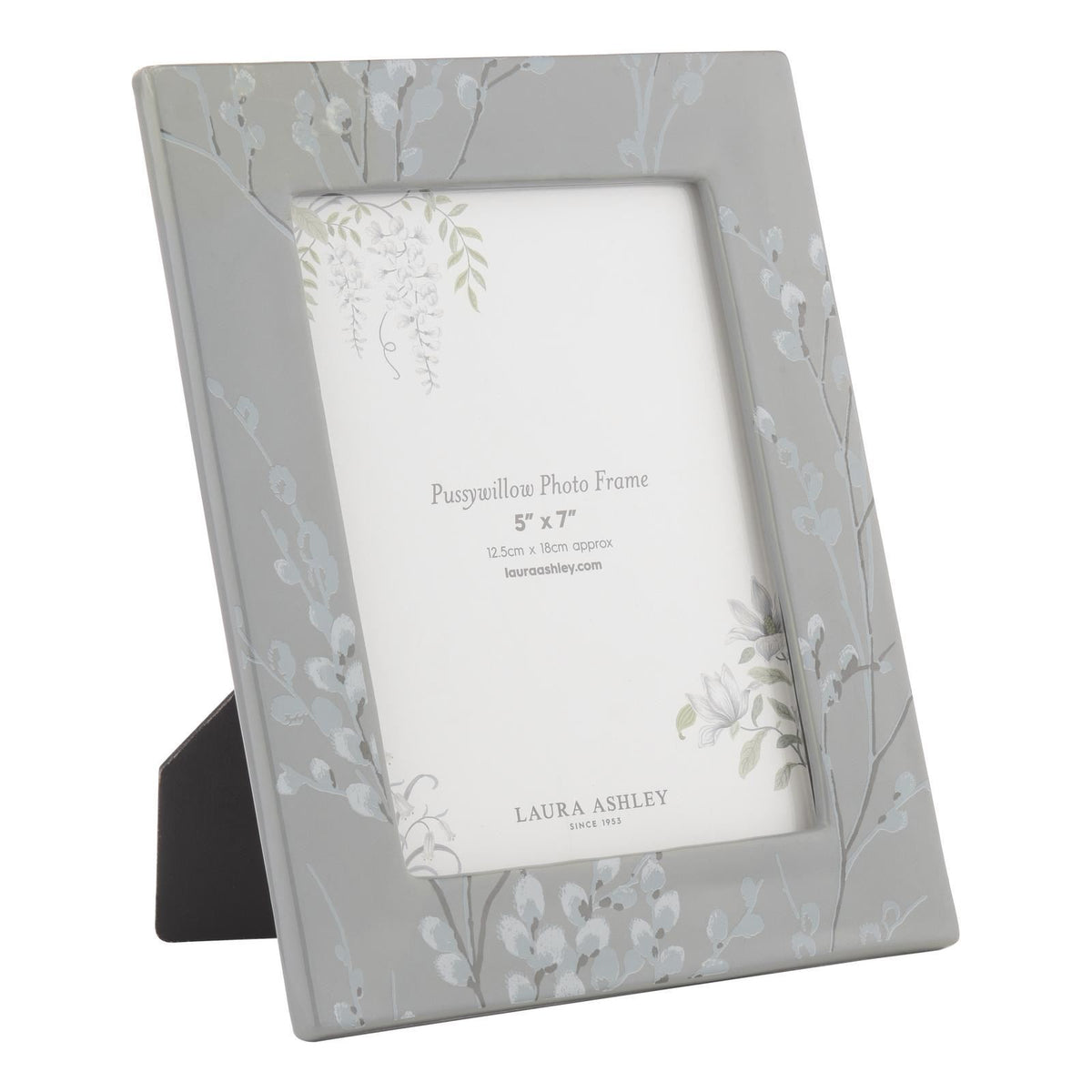 Laura Ashley Pussywillow Photo Frame Grey Ceramic 5" x 7" LA3756695-Q