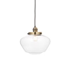 Camberley Ceiling Pendant Light In Antique Brass With Clear Glass Shade 97691