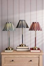 Laura Ashley Denwick Table Lamp Matt Antique Brass and Satin Red With Shade LA3756675-Q