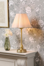 Laura Ashley Erin Rechargeable Table Lamp Matt Antique Brass With Shade LED LA3756704-Q