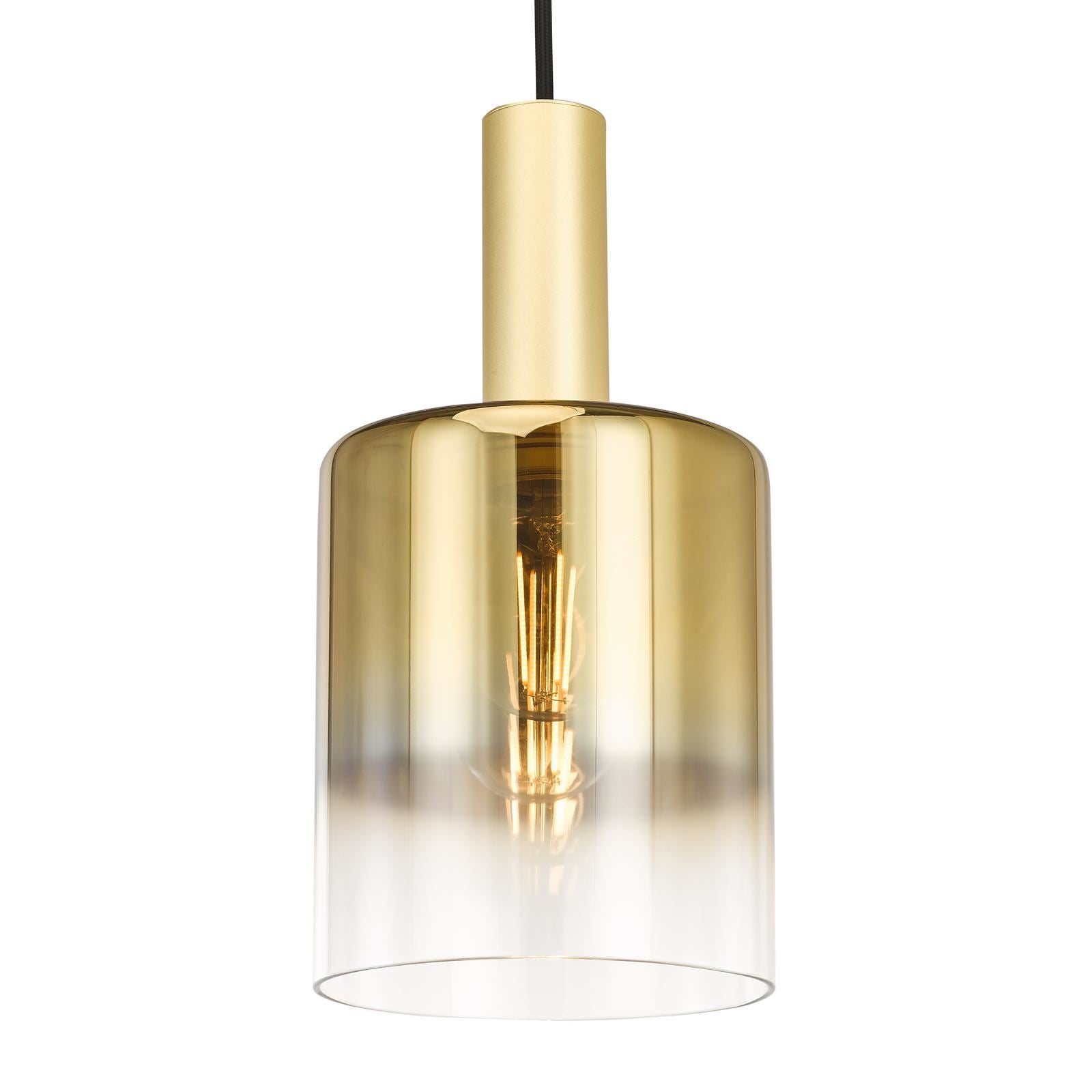 Savannah Pendant Satin Gold and Gold Ombre Glass SAV8635