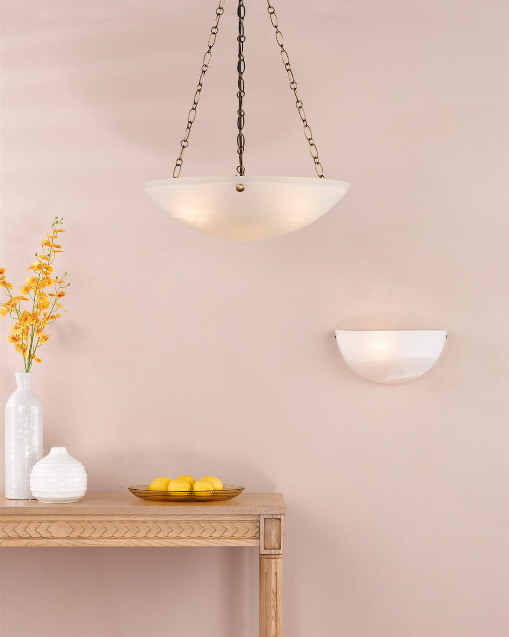 Keita 3 Light Ceiling Pendnat Light In Bronze with Glass KEI0363