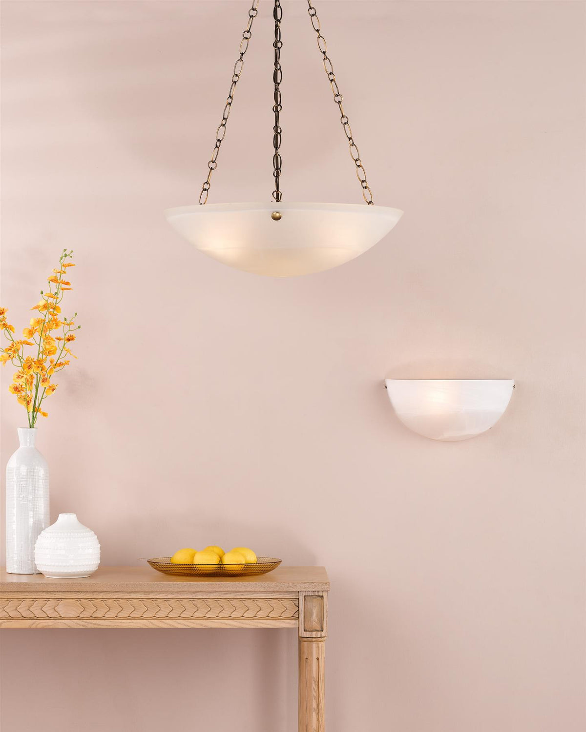 Keita 3 Light Ceiling Pendnat Light In Bronze with Glass KEI0363