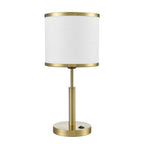 Franklite Polaris Table Lamp In Aged Brass With Fabric Shade TL212