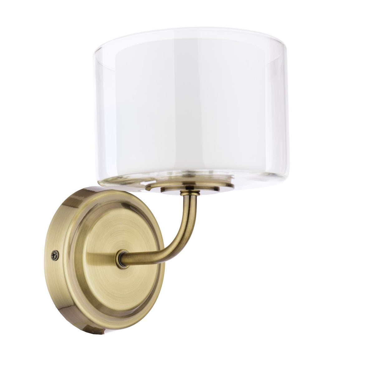 Laura Ashley Southwell Wall Light Antique Brass and Opal Glass LA3756673-Q