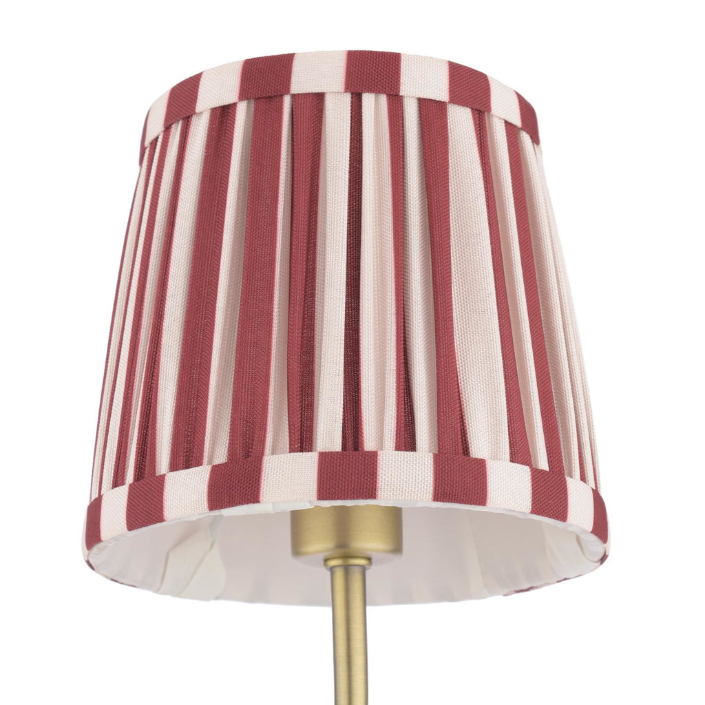 Laura Ashley Denwick Wall Light Matt Antique Brass With Red Shade LA3756674-Q