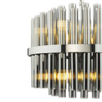 Imani 12 Light Pendant Polished Chrome and Smoked Ribbed Glass IMA1250