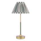 Laura Ashley Denwick Table Lamp Matt Antique Brass and Satin Green With Shade LA3756677-Q