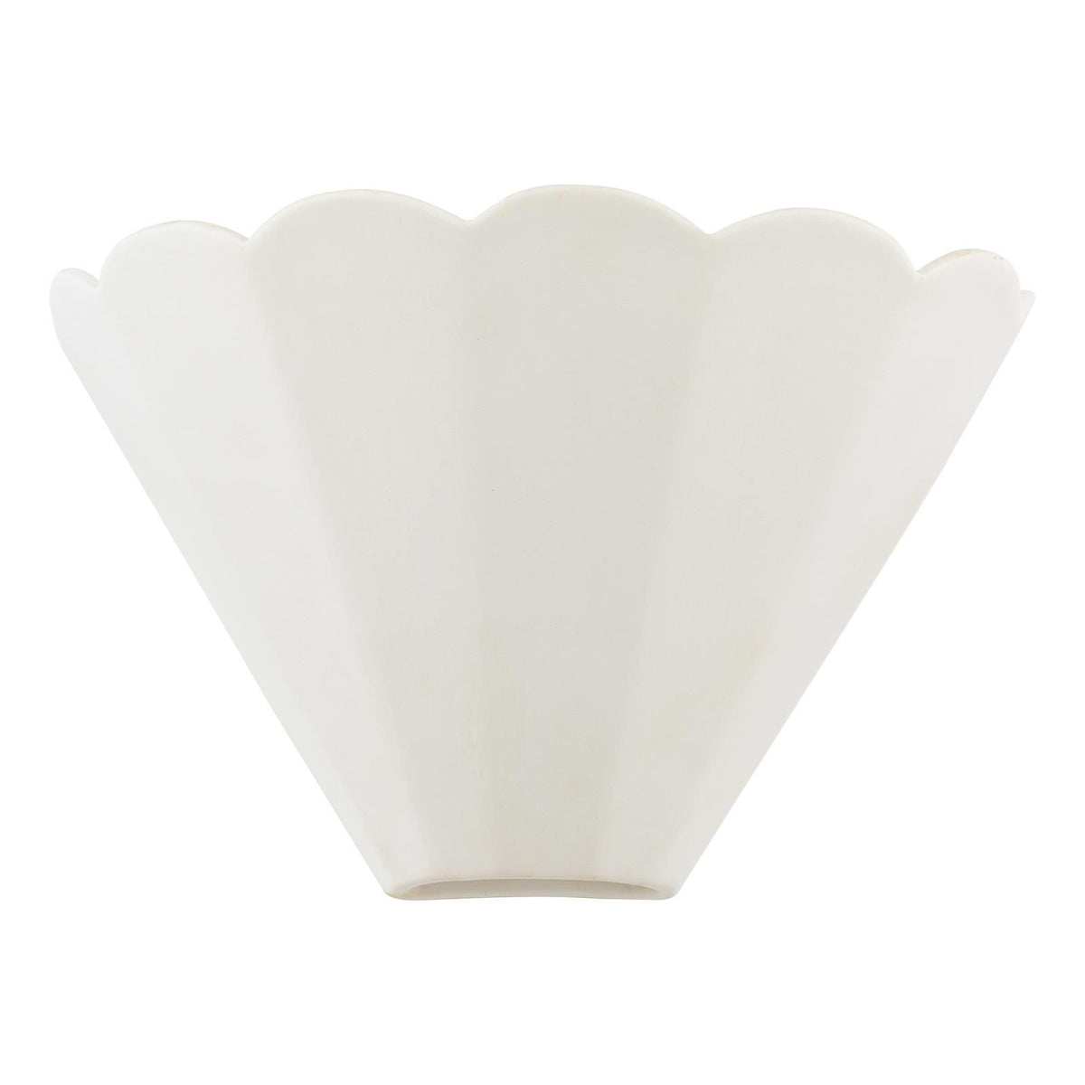 Laura Ashley Scallop Wall Washer White Ceramic LA3756707-Q