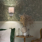 Franklite Polaris Single Wall Light In Aged Brass With Fabric Shade FL2498-1