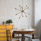 Modern 10 Light Ceiling Fitting In Matt Gold Finish FL2398-10