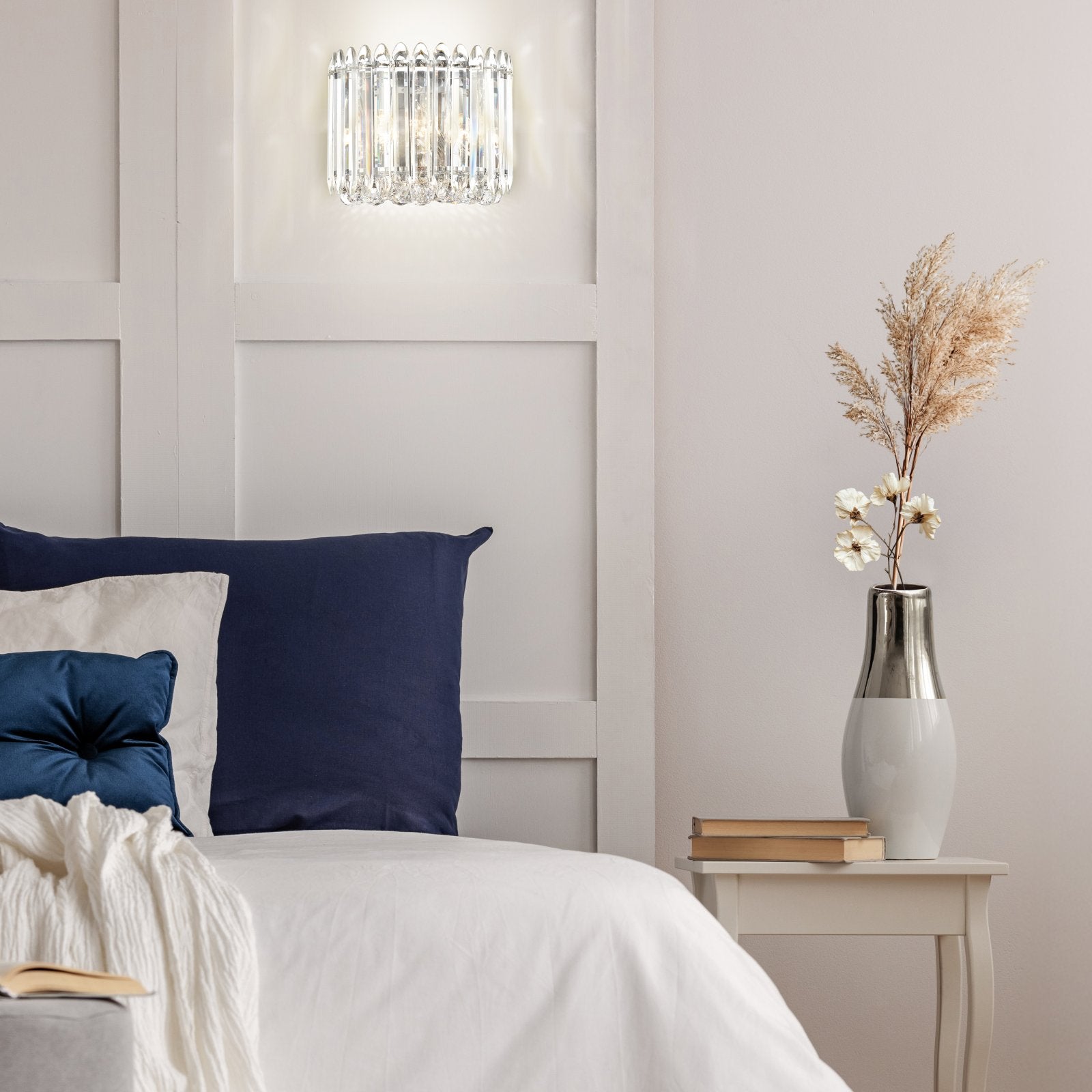 Franklite Diva 3 Light Crystal Wall Light In Polished Chrome Finish FL2461-3