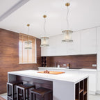 Franklite Ethereal Single Ceiling Pendant With Angled Glass Rods In Aged Brass Finish PCH482