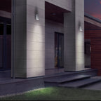 Large Single Outdoor Wall Light In White Finish EXT6617