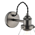 Isaac Vintage 1 Light Wall Light In Industrial Nickel Finish LA3742277-Q