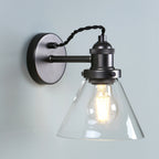 Isaac Vintage 1 Light Wall Light In Industrial Nickel Finish LA3742277-Q
