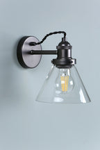 Isaac Vintage 1 Light Wall Light In Industrial Nickel Finish LA3742277-Q