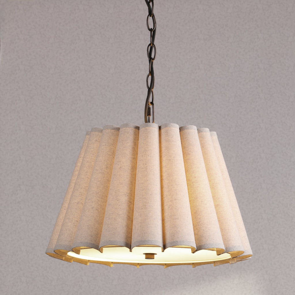 Laura Ashley Holwell 2 Light Pendant Antique Bronze With Shade LA3756643-Q