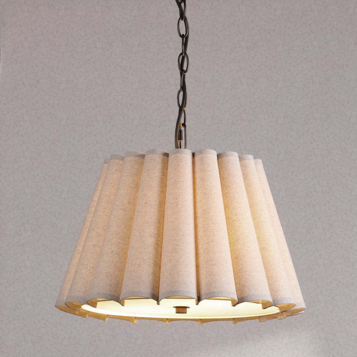Laura Ashley Holwell 2 Light Pendant Antique Bronze With Shade LA3756643-Q