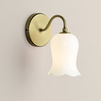 Laura Ashley Lidsell Wall Light Matt Antique Brass and Opal Glass LA3756647-Q