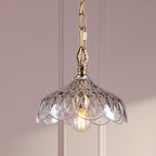 Laura Ashley Eversden Pendant Antique Brass and Crystal LA3756652-Q