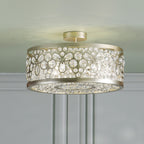 Laura Ashley Tilbrook 4 Light Flush Matt Champagne and Crystal LA3756653-Q