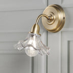 Laura Ashley Kerswell Wall Light Matt Antique Brass and Glass LA3756659-Q
